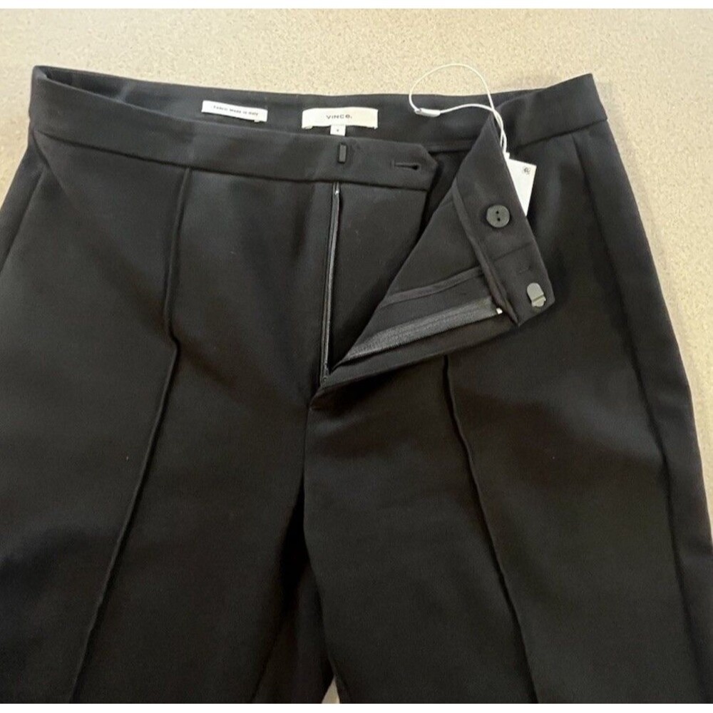 Vince Black Knee Length Stretch Cotton Blend Knit Short NWT $245 Size 8 - Picture 4 of 10